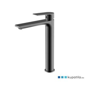 Baterija za umivaonik visoka mat crna Hale S Eckle