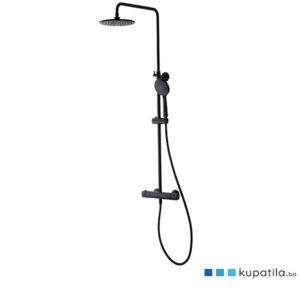 Usponski tuš termostatski crni Optima S Eckle