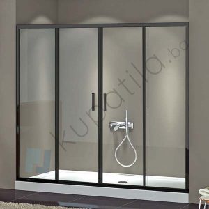 Tuš vklizna vrata 150x190 black line Amore HS