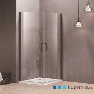 Tuš kabina kvadratna crna mat 900x900x2000 Eckle