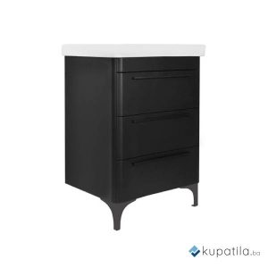 Kupatilski ormarić 80cm crni mat Luxury Snow MP