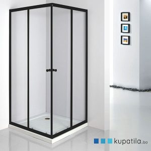 Tuš kabina kvadratna 90x90 crna mat