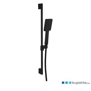 Nosač tuša sa tuš ručkom i crijevom mat crna Eckle