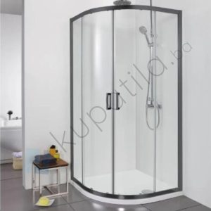 Tuš Kabina 90×90 Polukružna crna Eckle NAA2142