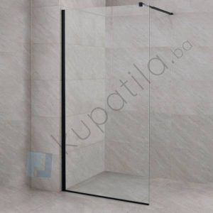 Tuš Kabina Walk In 110cm Crna Rocco