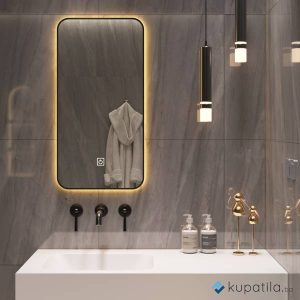 Ogledalo LED 400x800mm crni ram Nidda Eckle