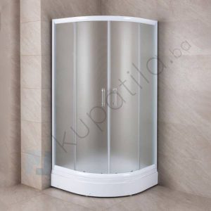 Tuš kabina polukružna sa kadom 80cm Mat Rocco