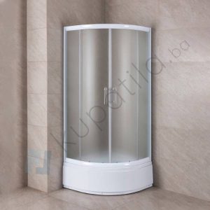 Tuš kabina sa kadom polukružna 80 mat staklo Rocco