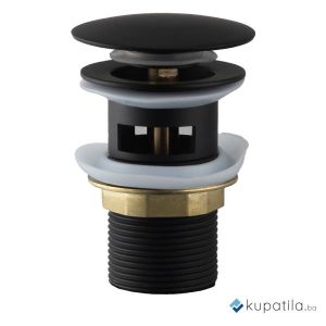 Pileta metalna sa prelivom crna mat klik-klak 5/4 Minor AquaLux