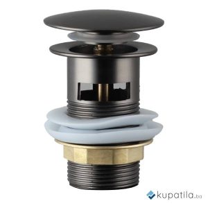 Pileta metalna sa prelivom gun grey klik-klak 5/4 Minor AquaLux