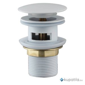 Pileta metalna sa prelivom bijela klik-klak 5/4 Minor AquaLux