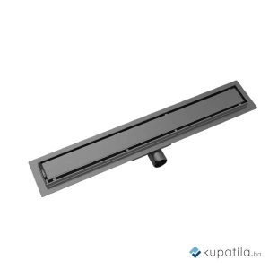 Tuš kanalica inox gun metal 60cm Aura Aqualux