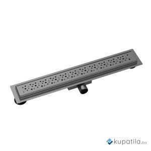 Tuš kanalica inox gun metal 60cm Luna Aqualux