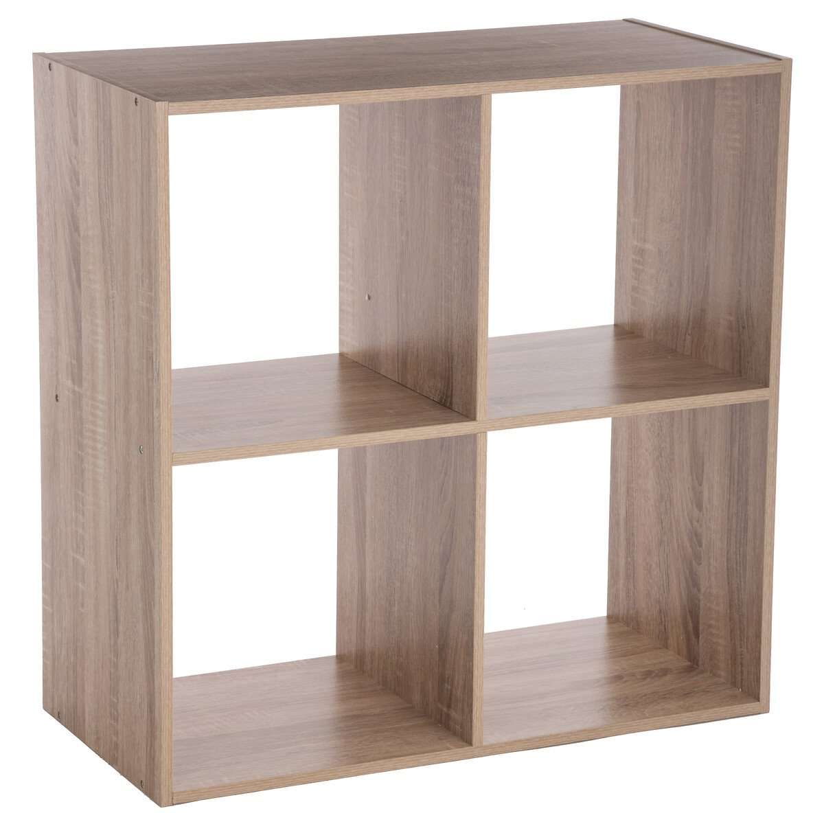 Five polica mix modul - 4 otvora 67.5x32x67.5cm iverica, natur