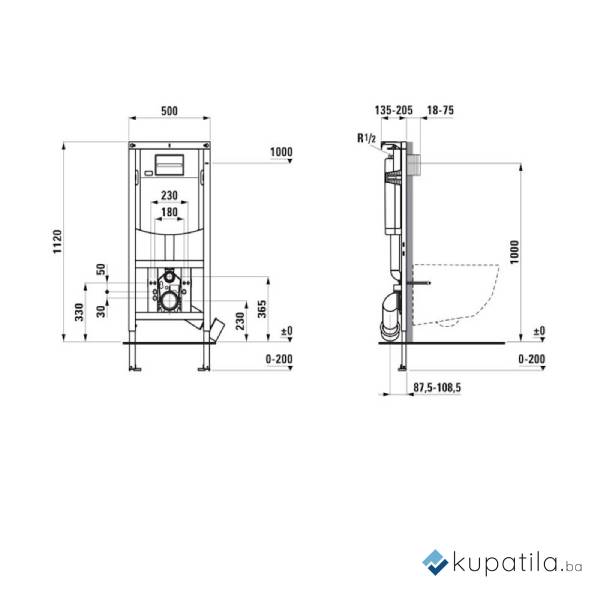 Ugradbeni vodokotlić INEOLINK Laufen - Image 3
